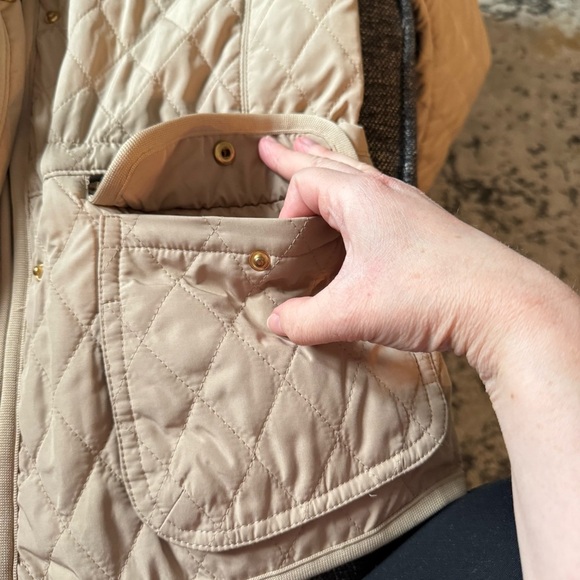 Women's Quilted Jacket - Cream/Beige - Picture 4 of 10